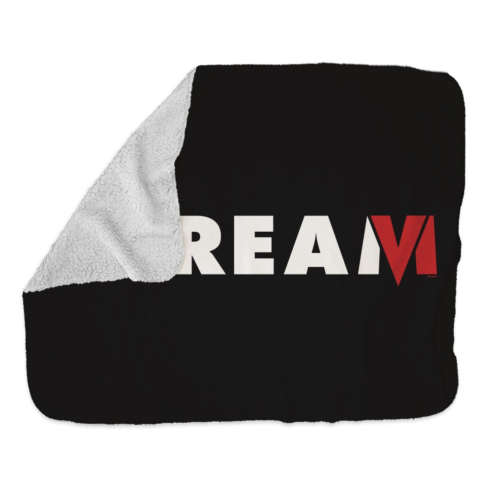 Scream 6 Logo Grey Sherpa Blanket