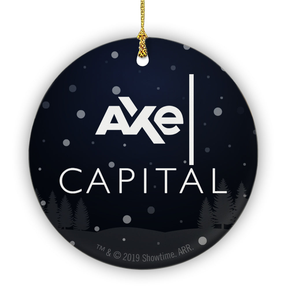 Billions Axe Capital Stacked Logo Round Ceramic Ornament