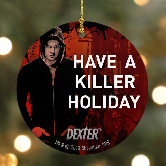 Dexter Have a Killer Holiday Round Ceramic Ornament