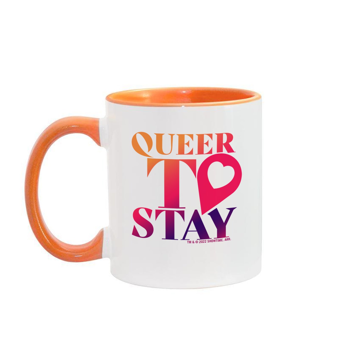 Showtime Queer To Stay Logo Tasse bicolore