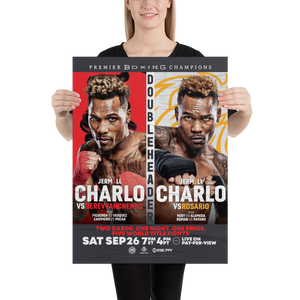 Championnat SHO Boxing Charlo Doubleheader Premium Satin Affiche