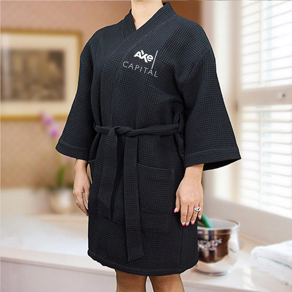 Billions Axe Capital Stacked Logo Embroidered Waffle Robe