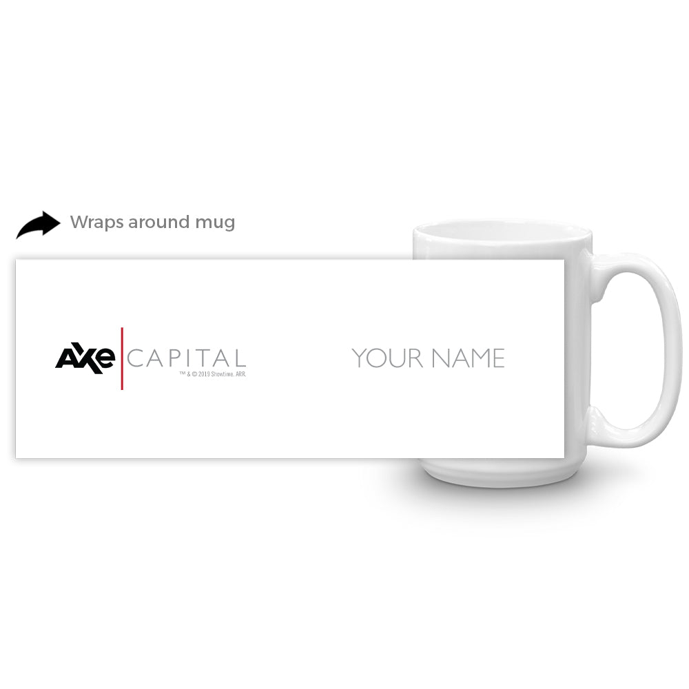 Billions Axe Capital Horizontal Logo Personalizado Taza blanca de 15 oz