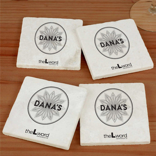 The L Word: Generation Q Dana's Bar Logo Marble Coasters - Set of 4