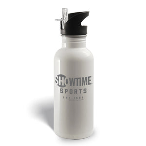 SHOWTIME Deportes Est. 1986 Botella de agua de rosca de 20 oz con pajita
