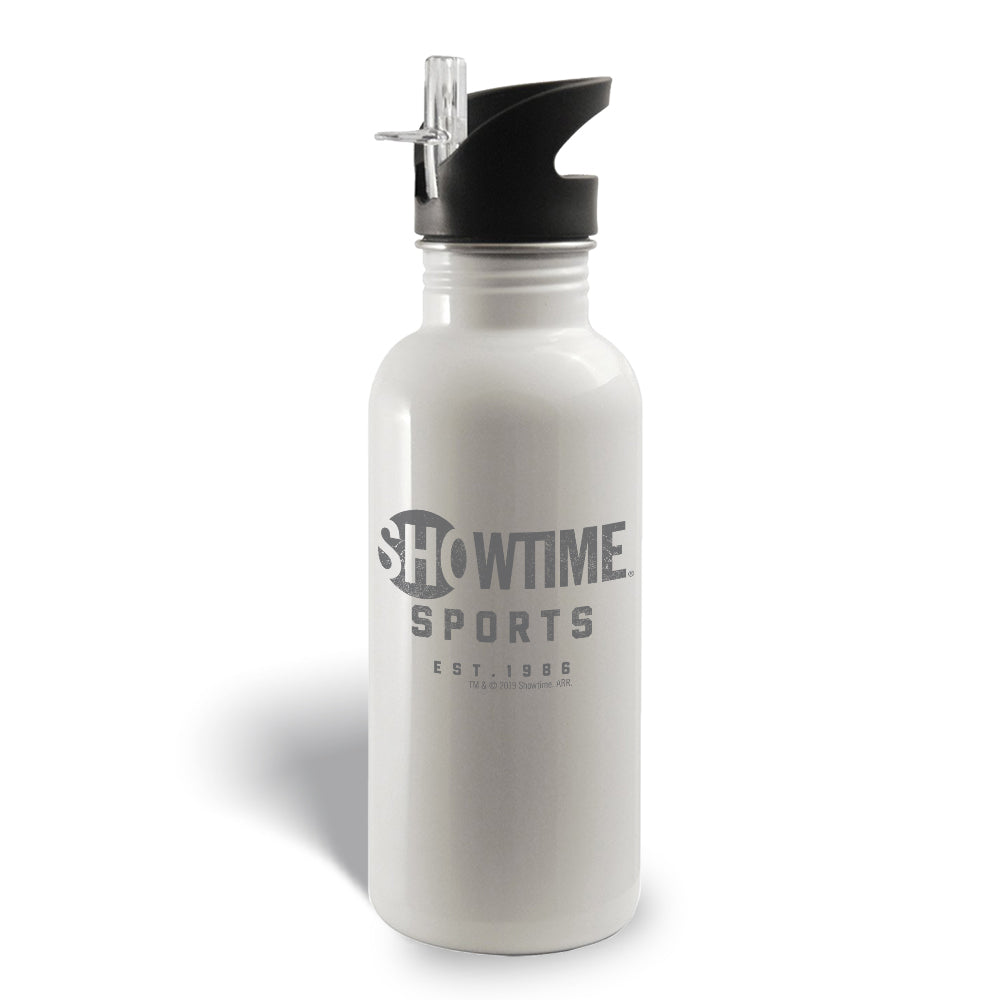 SHOWTIME Deportes Est. 1986 Botella de agua de rosca de 20 oz con pajita