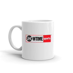 SHOWTIME Sports Red Outline Logo White Mug