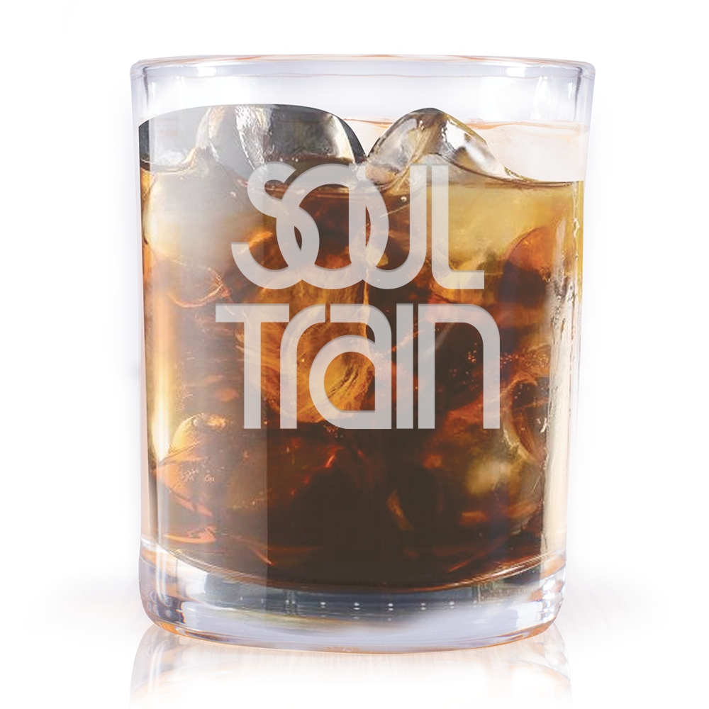 Soul Train Logo Laser Engraved Rocks Glass