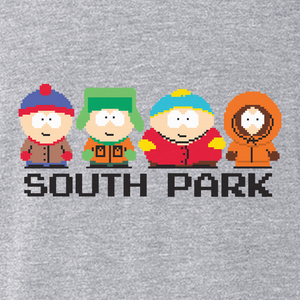 South Park 8-Bit Characters Men's Tri-Blend T-Shirt