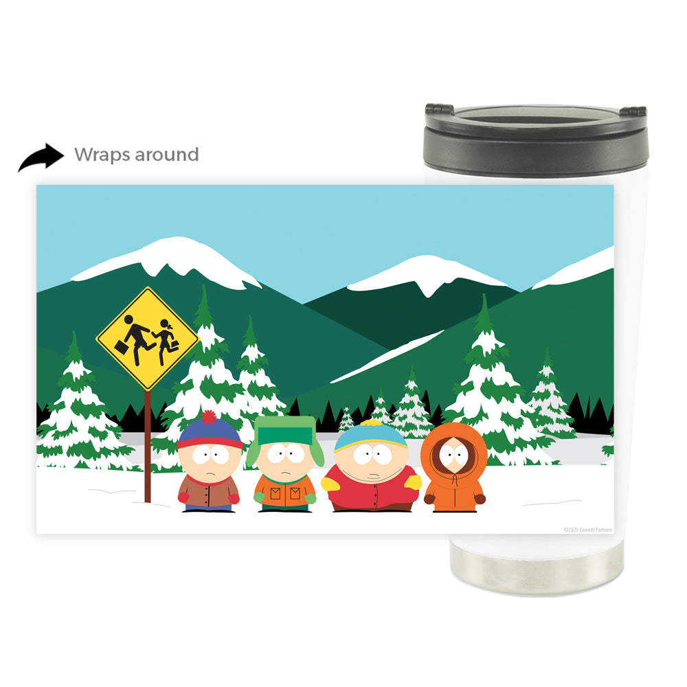 South Park Tasse de voyage thermique en acier inoxydable 16oz Bus Stop