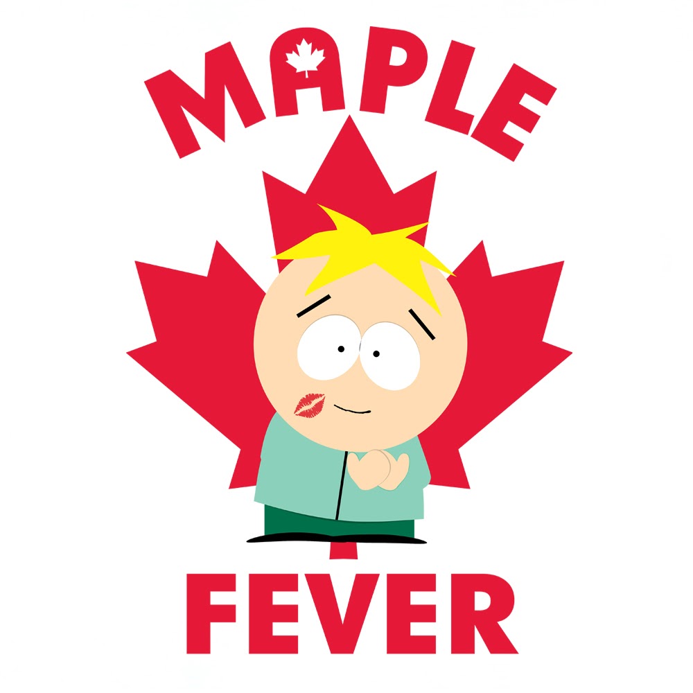 South Park Butters Maple Fever - T-shirt de baseball à manches 3/4