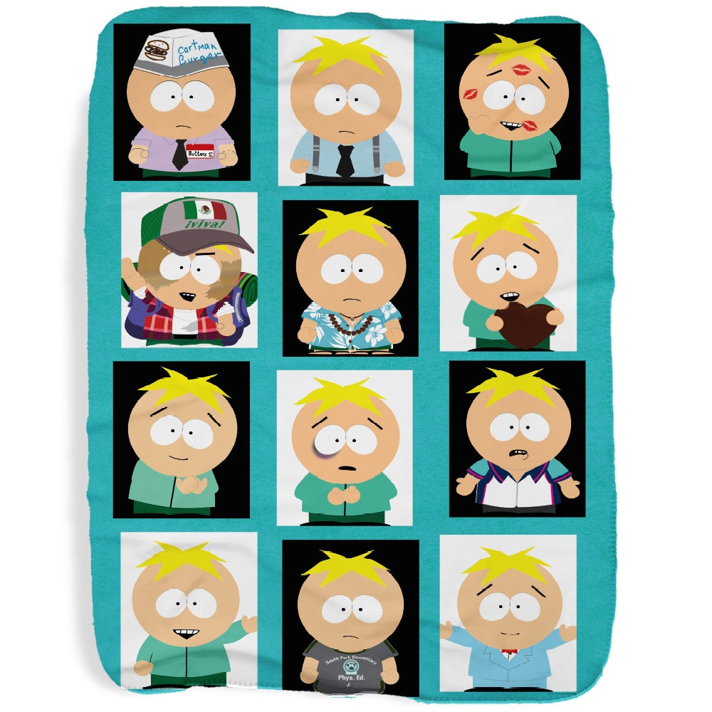 South Park Manta Sherpa Faces of Butters