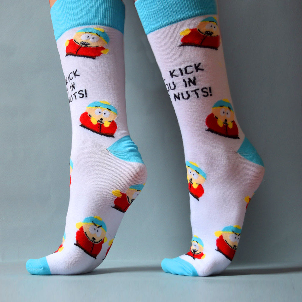 South Park Cartman Kick You in the Nuts Socks – South Park Shop