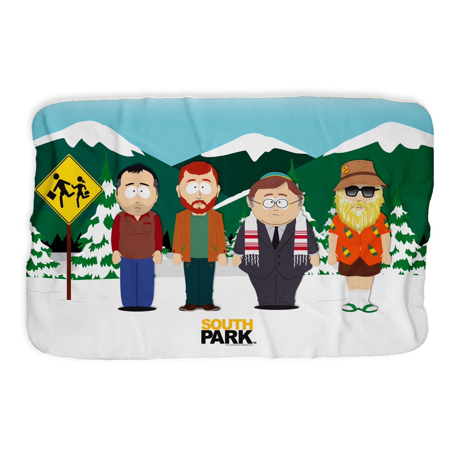 South Park Future Bus Stop Sherpa Blanket