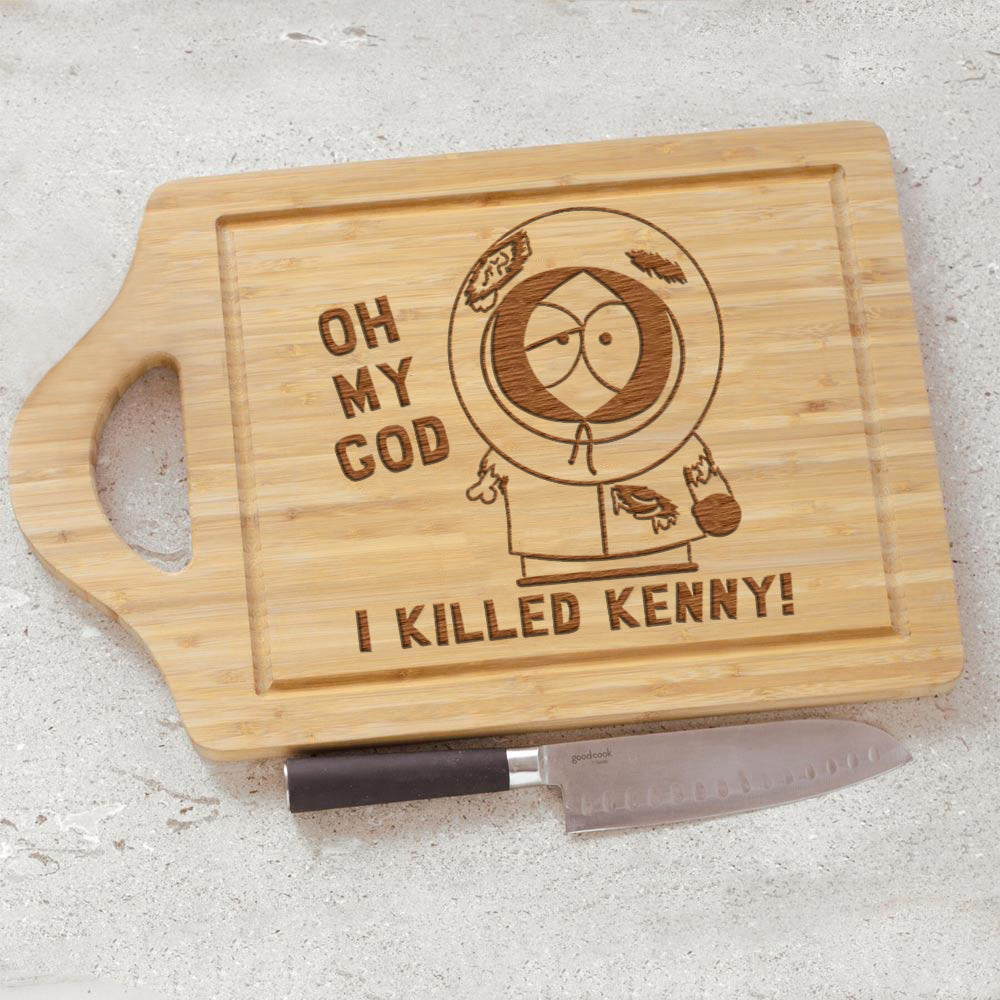 South Park OMG I Killed Kenny Laser Engraved Cutting Board