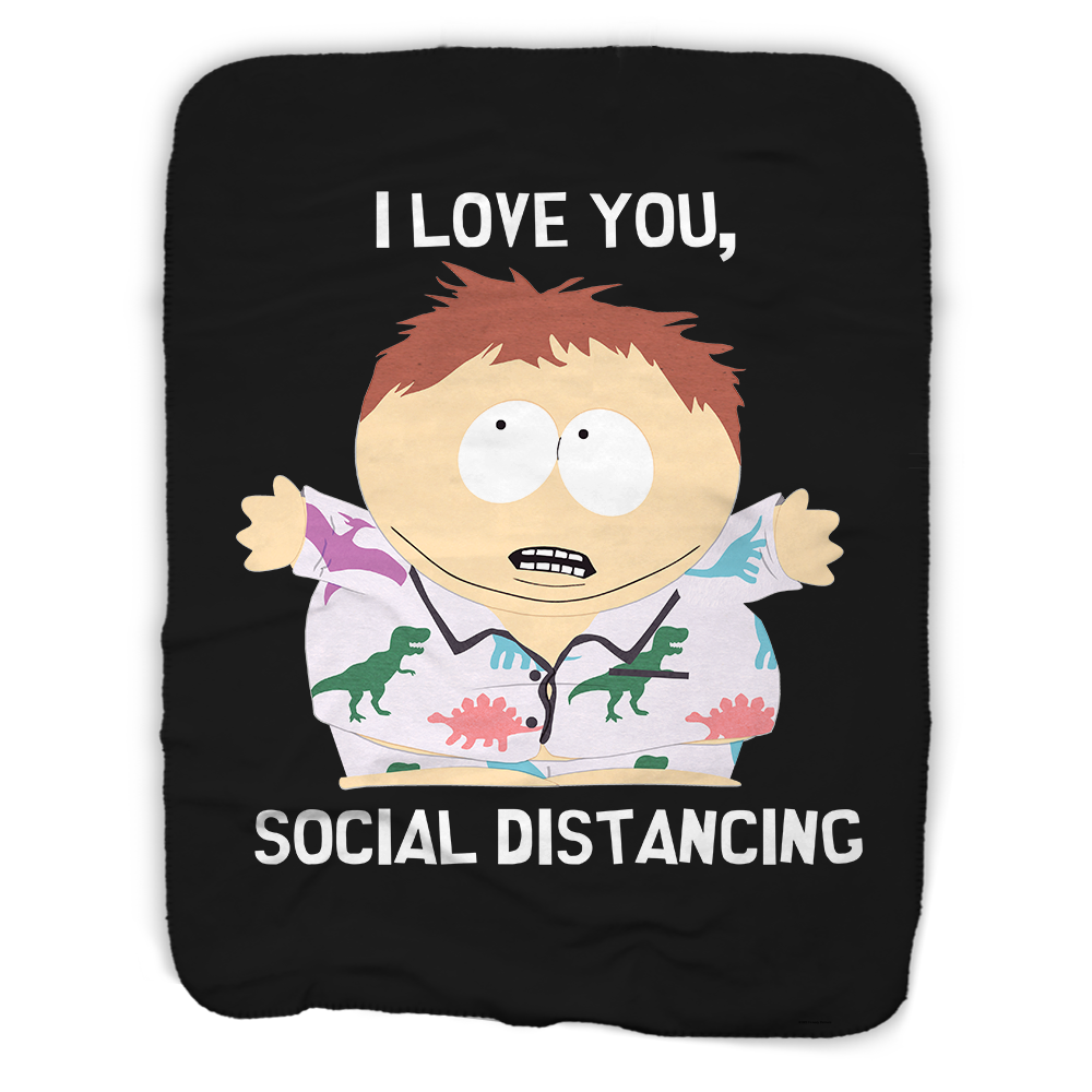 South Park I Love You Social Distancing Sherpa Blanket