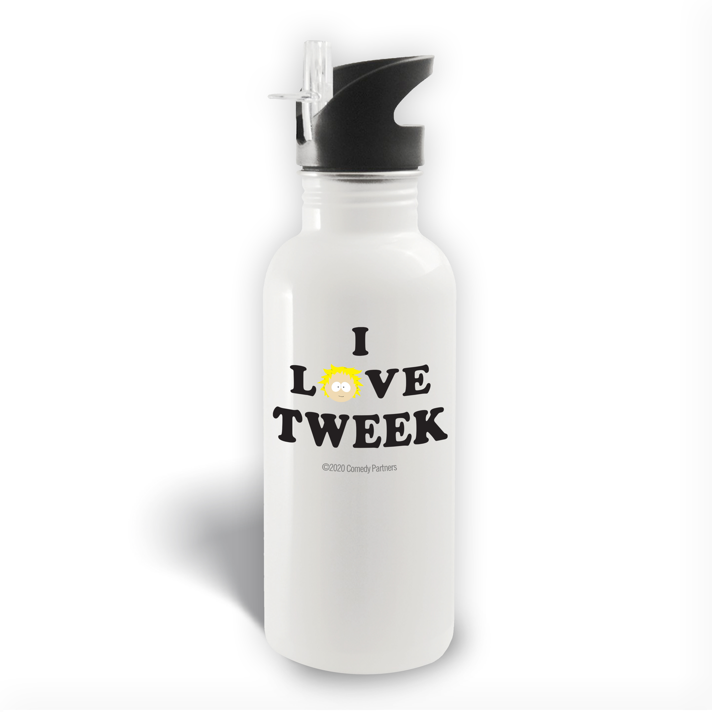 South Park I Love Tweek 20 oz Screw Top Wasserflasche mit Strohhalm