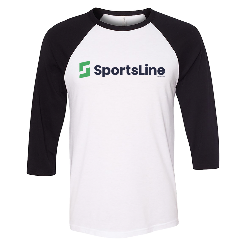 Sportsline Logo 3/4 Sleeve Baseball T-Shirt