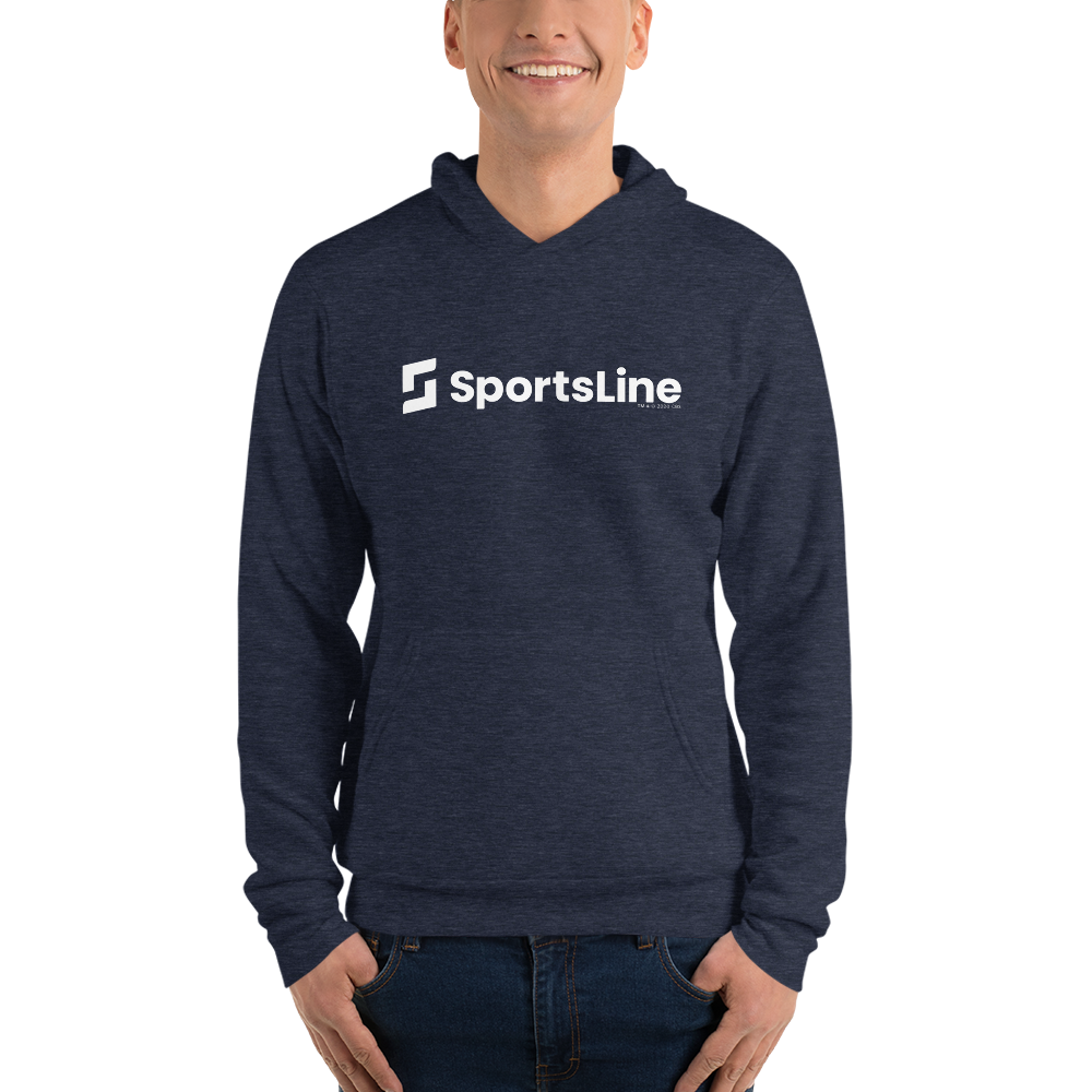 Sportsline Sportsline Logo White Adult Fleece Hooded Sweatshirt