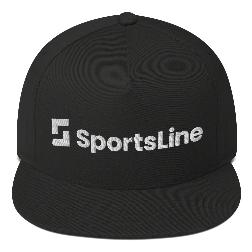 Sportsline Sportsline Logo White Embroidered Flat Bill Hat