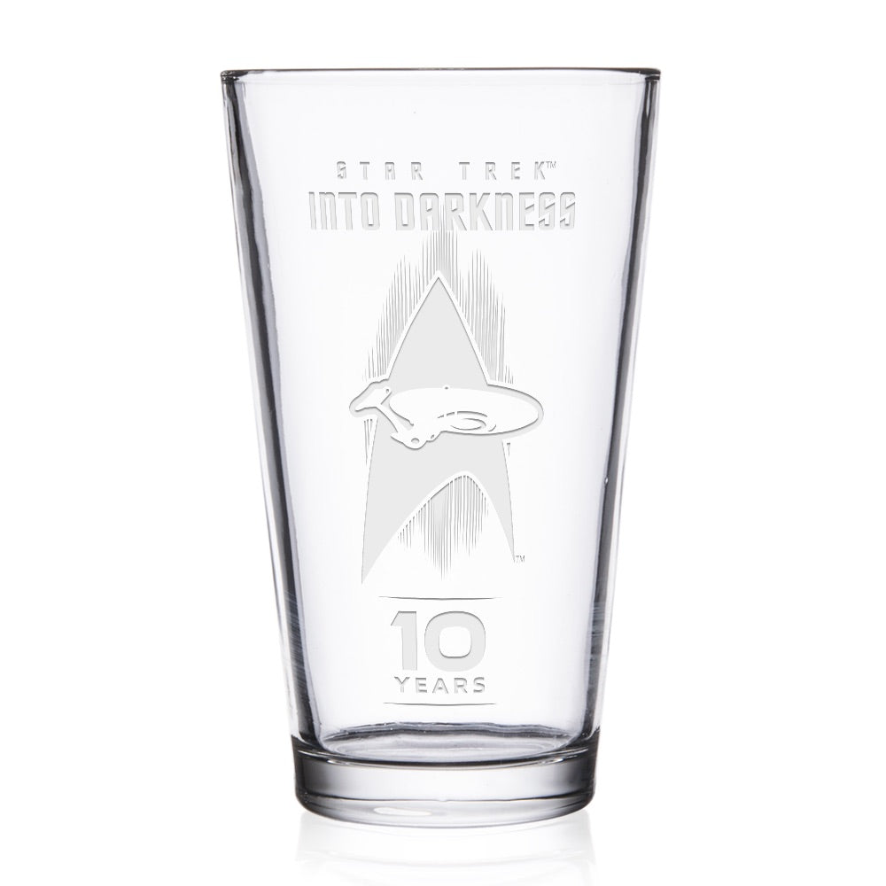 Star Trek XII: Into Darkness 10th Anniversary Laser Engraved Pint Glass