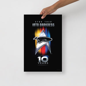 Star Trek XII: Into Darkness Poster 10e anniversaire en papier mat de qualité supérieure
