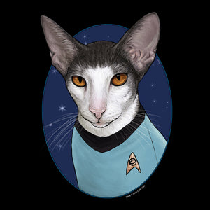 Star Trek: The Original Series Spock Cat Portrait Adult Short Sleeve T-Shirt