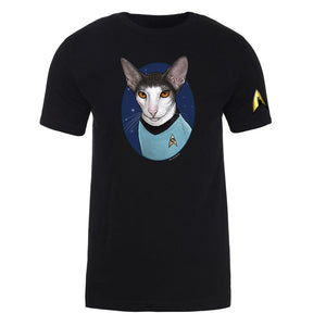 Star Trek: The Original Series Spock Cat Portrait Adult Short Sleeve T-Shirt
