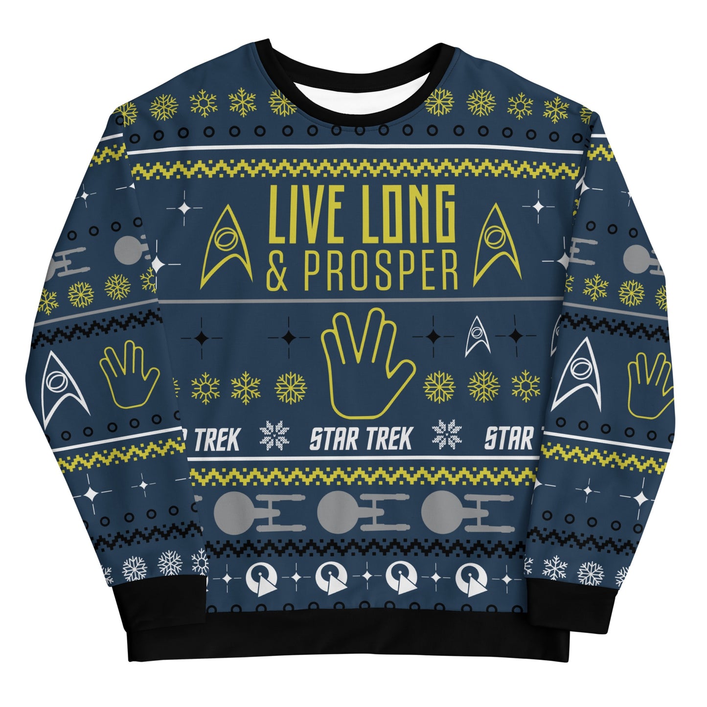 Star Trek Langes Leben und Wohlstand Feiertag Sweatshirt mit Rundhalsausschnitt