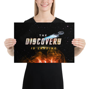 Star Trek: Discovery La découverte est en train d'atterrir Poster en papier mat de qualité supérieure