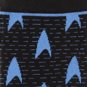 Star Trek Blue Delta Shield Black Men's Socks