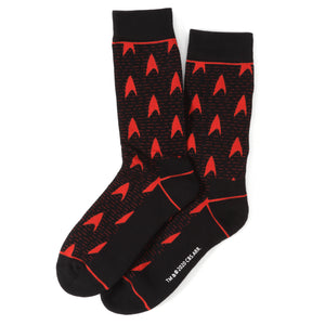 Star Trek Rotes Delta-Schild Schwarz Herren's Socken