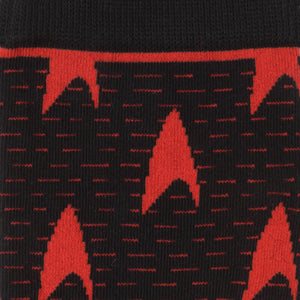 Star Trek Escudo Delta Rojo Negro Hombres's Calcetines