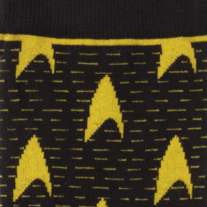 Star Trek Amarillo Escudo Delta Negro Hombres's Calcetines