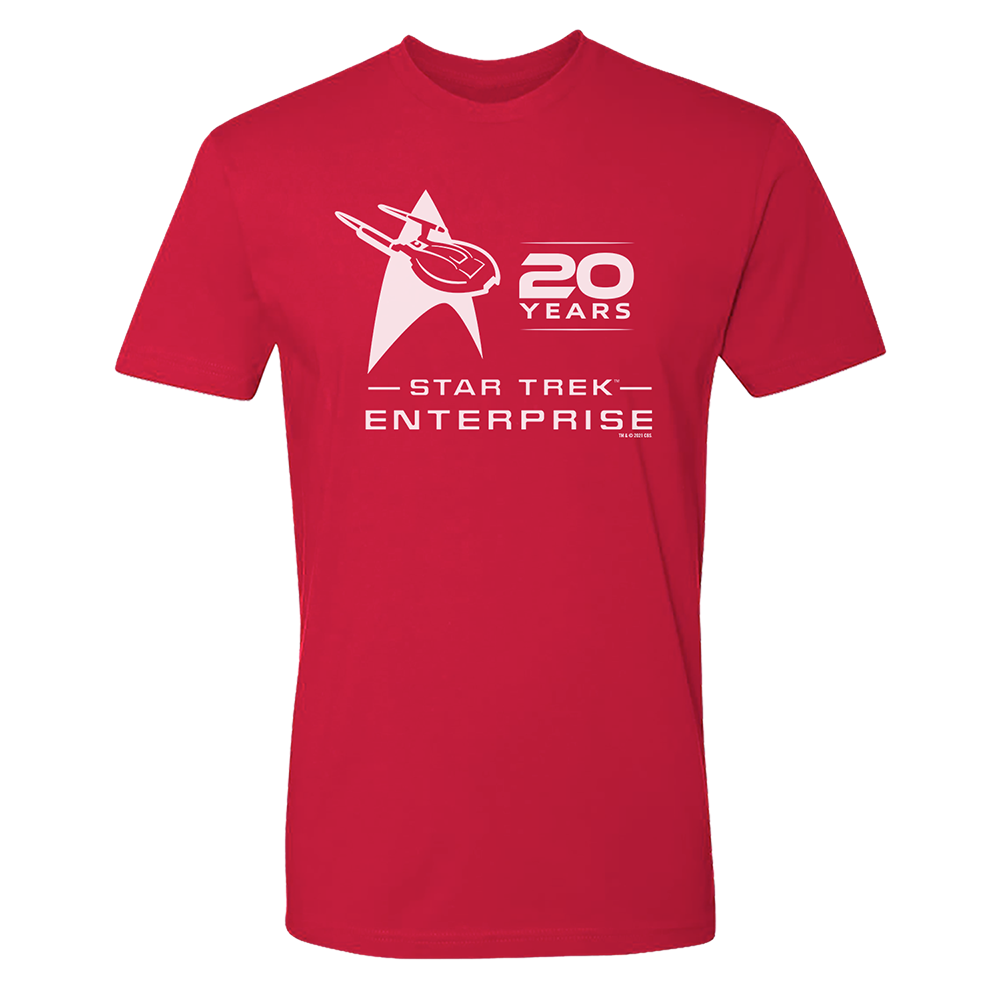 Star Trek: Enterprise 20e anniversaire Adulte T-Shirt à manches courtes ...