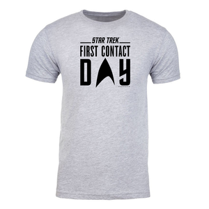 Star Trek: First Contact Negro Logo Adultos Camiseta de manga corta