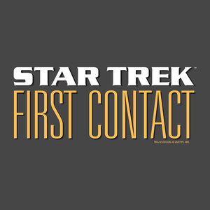 Star Trek VII: Generations Erster Kontakt Logo Erwachsene T-Shirt mit kurzen Ärmeln