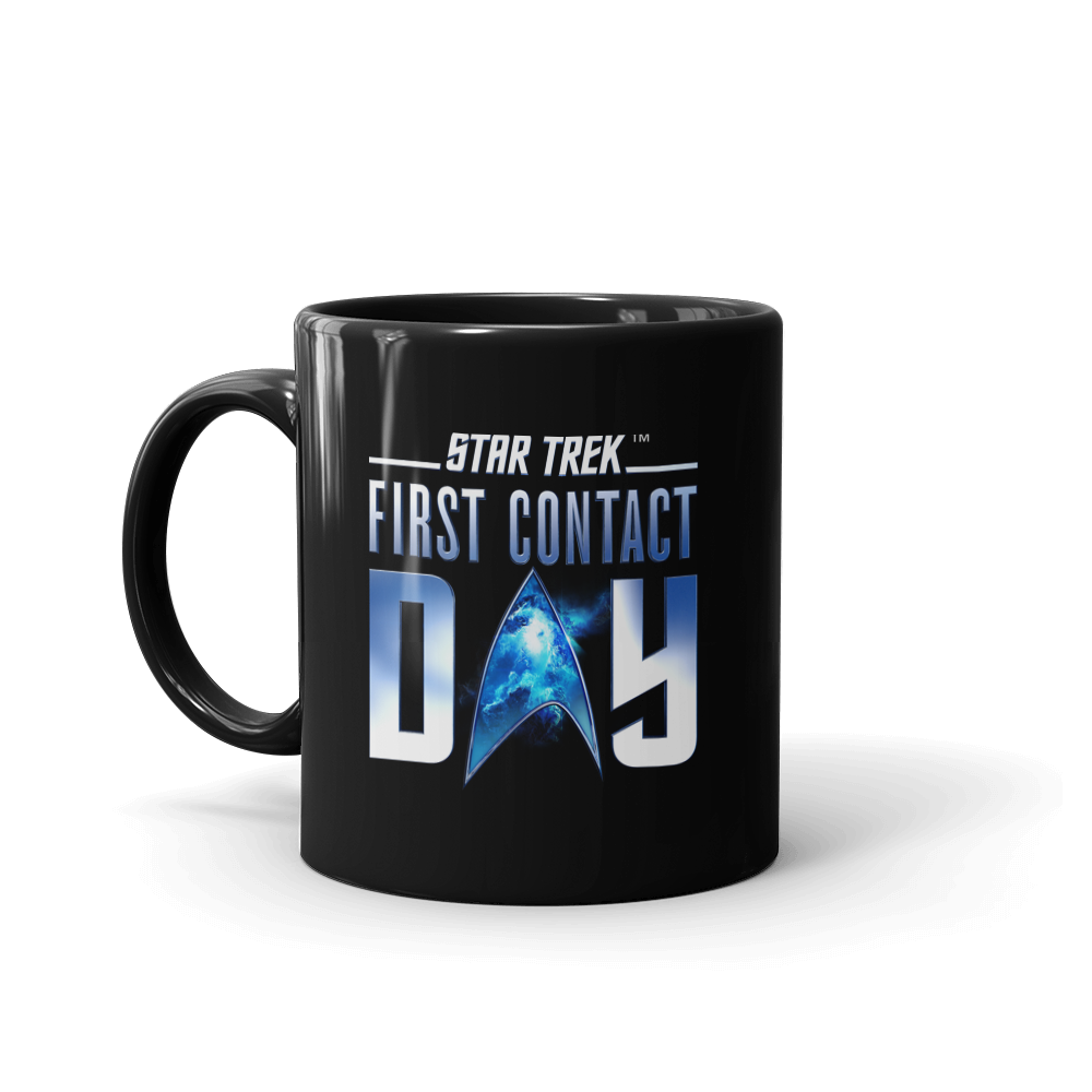 Star Trek: First Contact Day Nebula Logo Black Mug