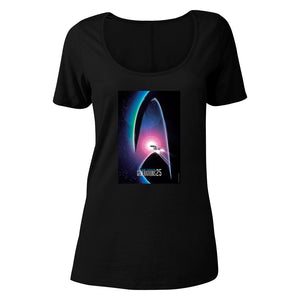 Star Trek: Generations Delta 25 Logo DamenEntspanntes T-Shirt mit Rundhalsausschnitt