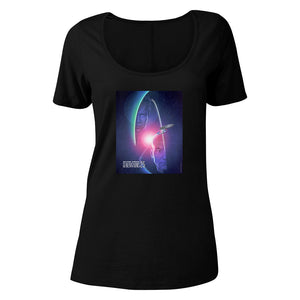 Star Trek: Generations Kirk und Picard 25 Logo Damen's Entspanntes T-Shirt mit Rundhalsausschnitt