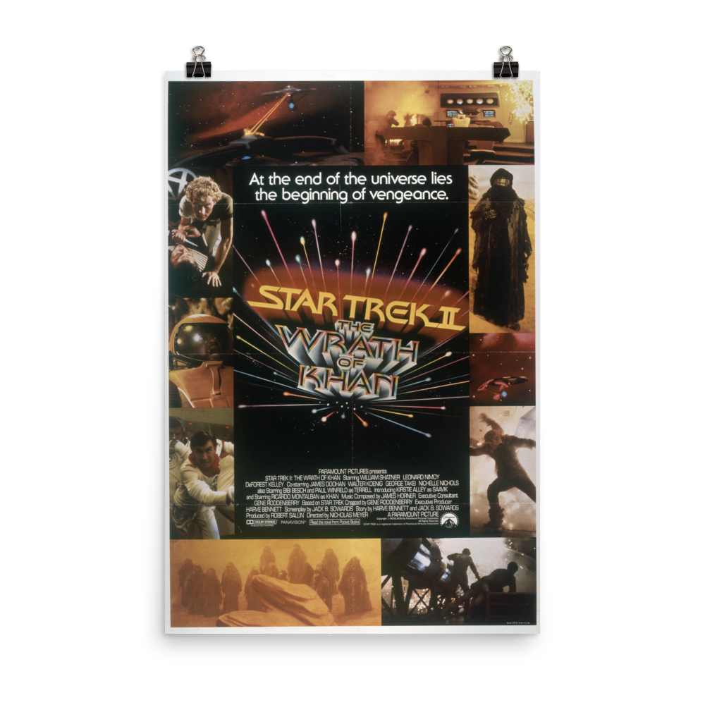 Star Trek II: The Wrath of Khan LOGO Premium Satin Poster