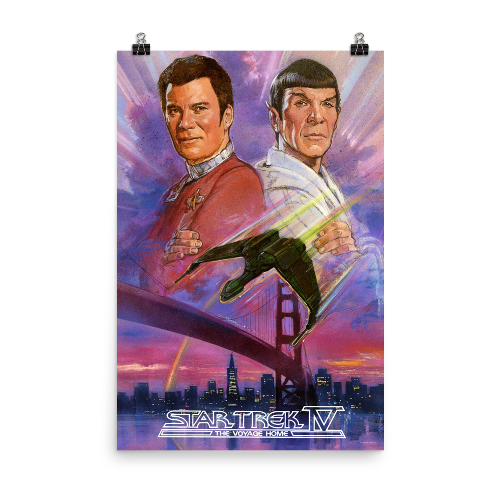 Star Trek IV: The Voyage Home Kirk & Spock Póster satinado premium