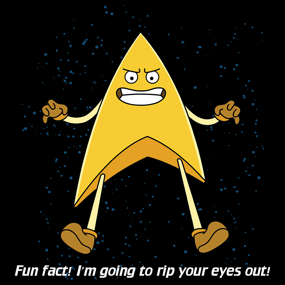 Star Trek: Lower Decks Badgey Fun Fact Adult Short Sleeve T-Shirt