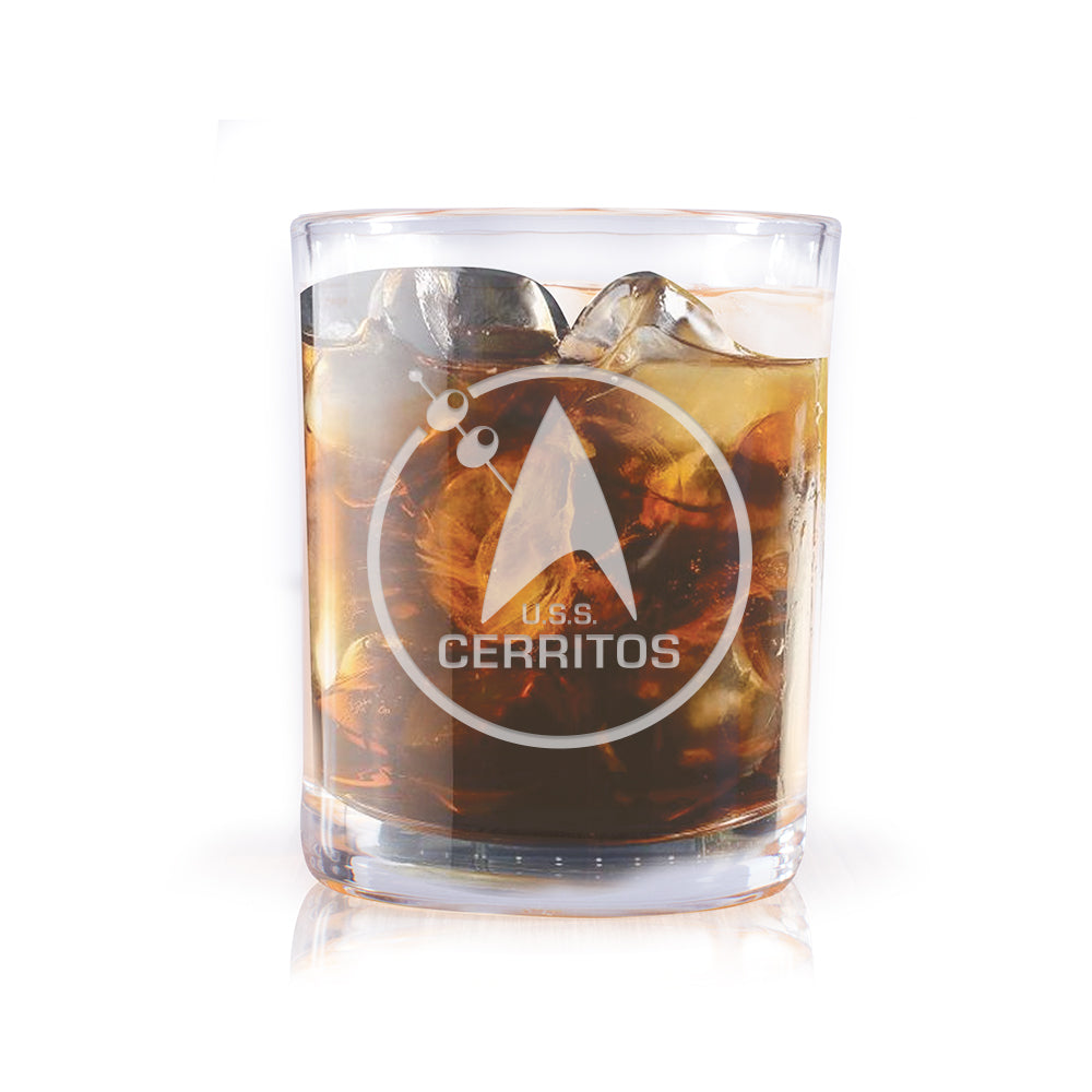 Star Trek: Lower Decks Cerritos Bar Logo Verre de roche gravé au laser