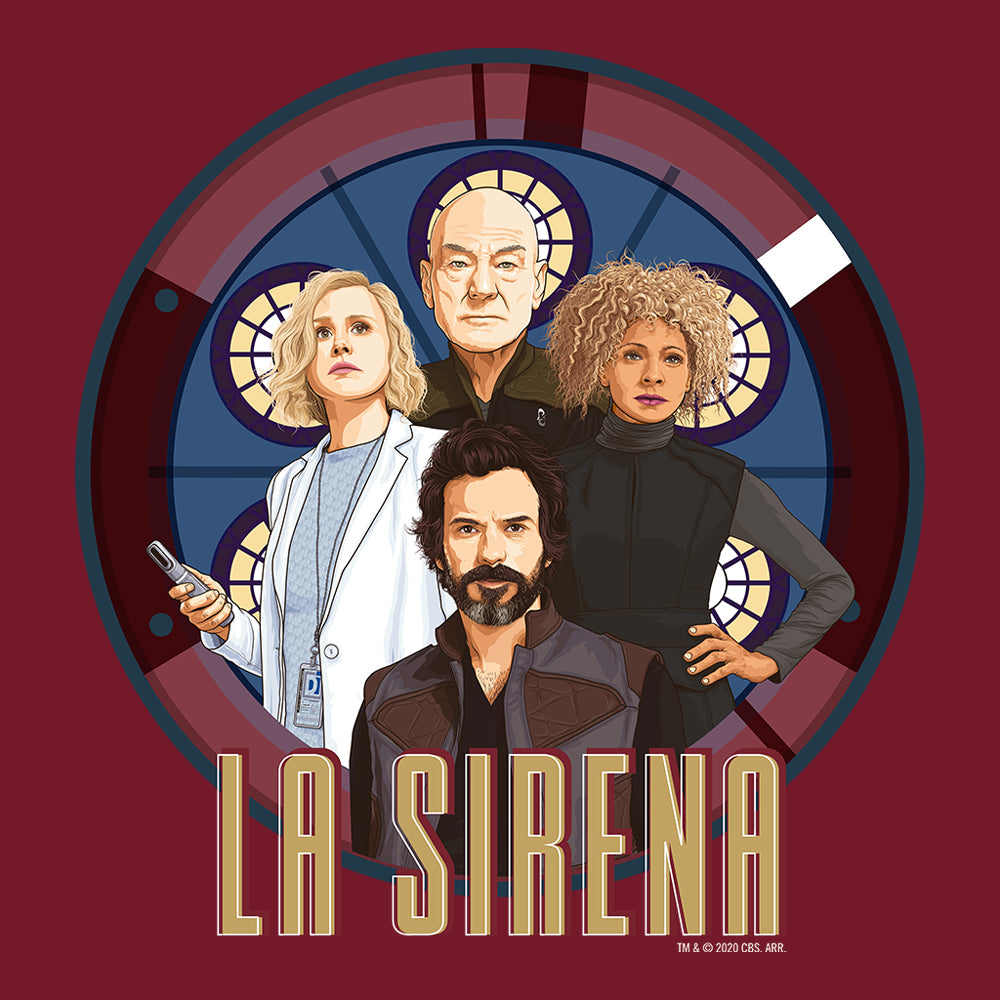 Star Trek: Picard La Sirena Portrait Crew T-Shirt à manches courtes pour adultes