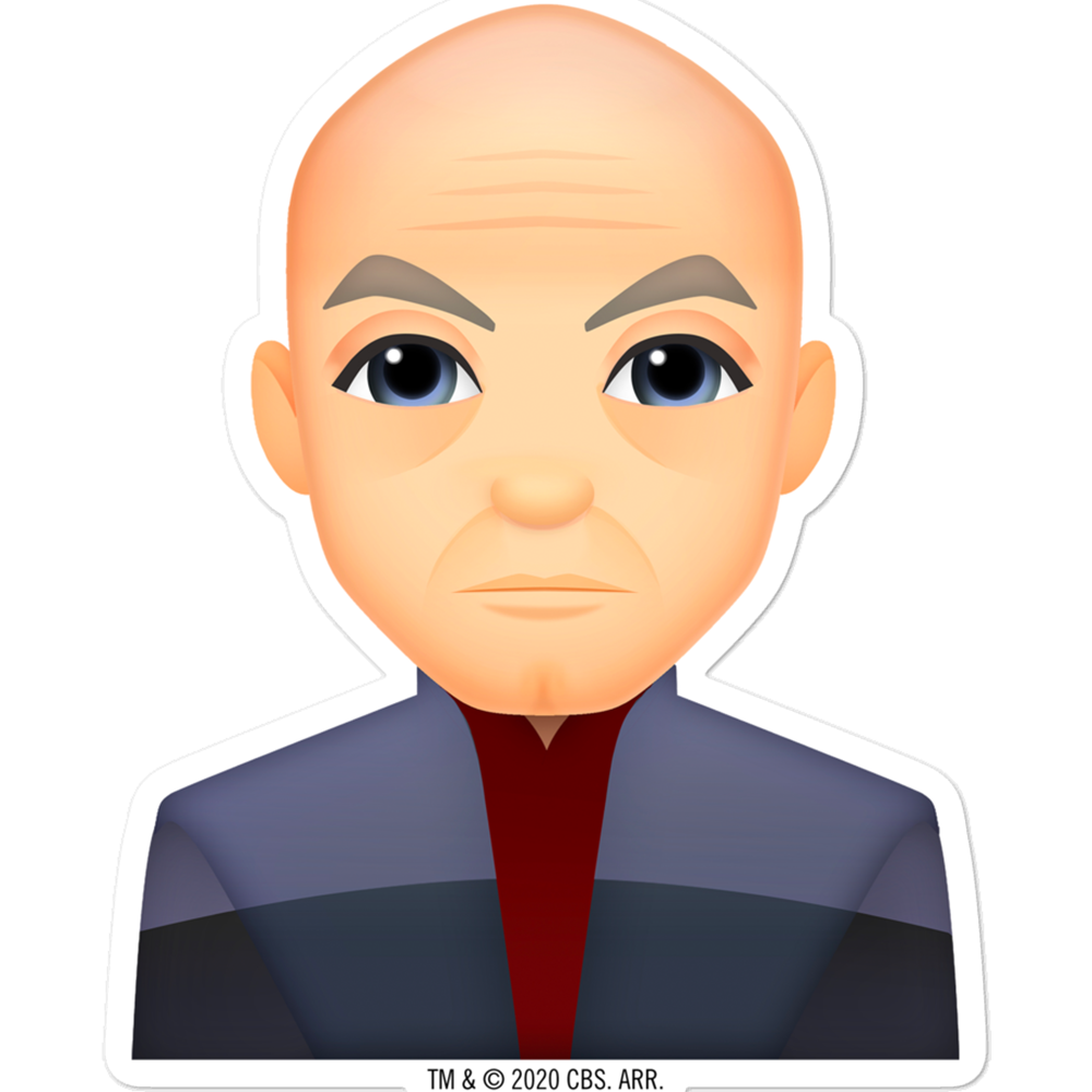 Star Trek: Picard Picard Emoji Gestanzter Aufkleber