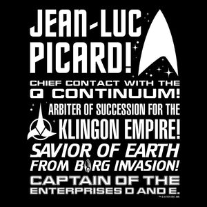 Star Trek: Picard Tribut Damen's Entspanntes T-Shirt mit Rundhalsausschnitt
