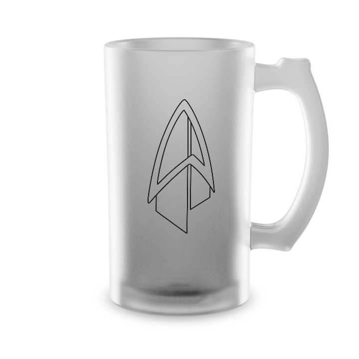Star Trek: Picard Starfleet Badge 16oz Frosted Beer Stein