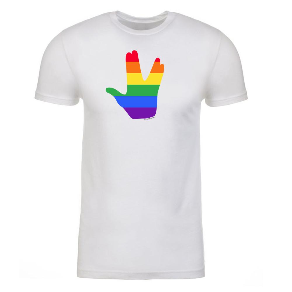 Star Trek Pride Vulkanischer Gruß Erwachsene T-Shirt mit kurzen Ärmeln