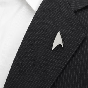 Star Trek Silberne Delta Schild Anstecknadel